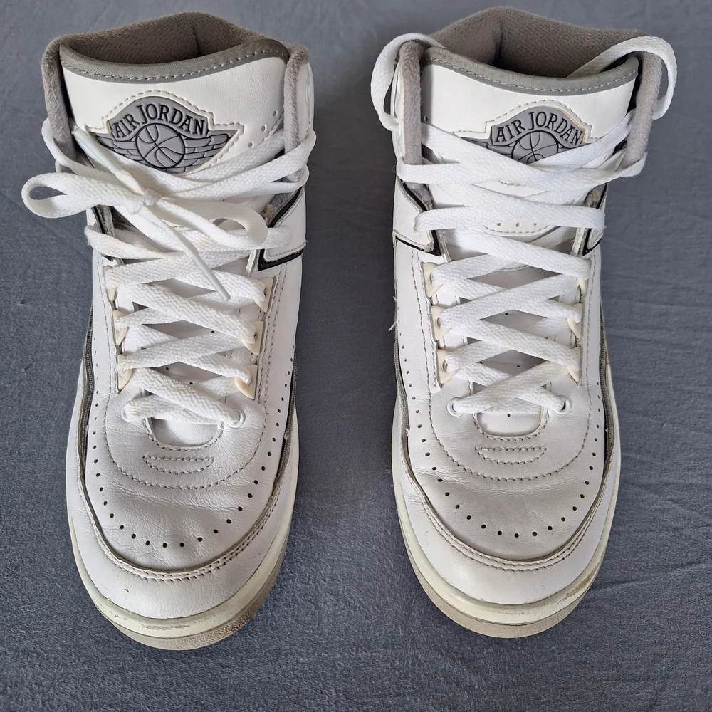Nike Boys White and Gray High-Top Sneakers